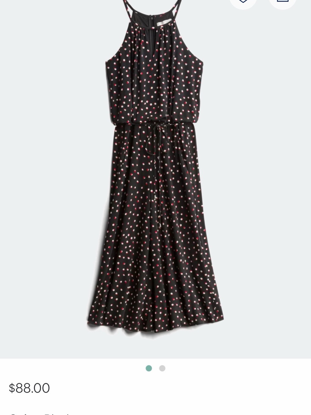 Polka Dot Halter Jumpsuit - Black with red & White Dots